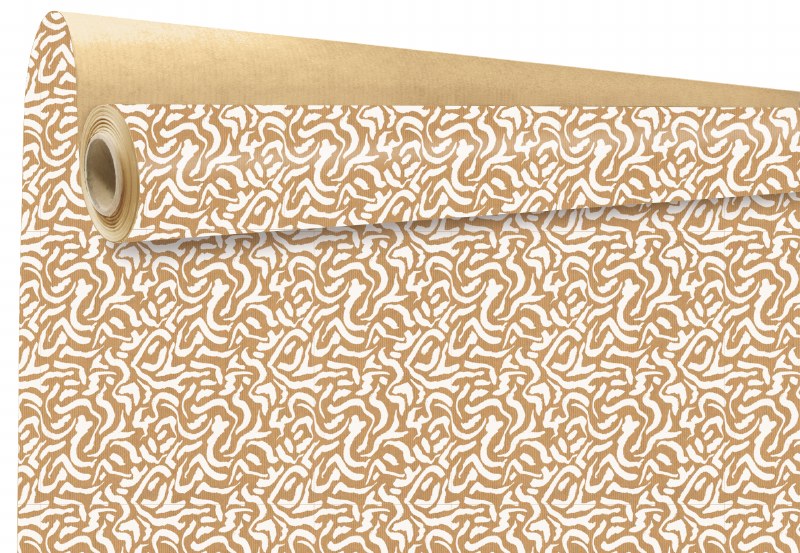 Picture of Kraft Paper Fiona Kraft/ White 79cm x 40m